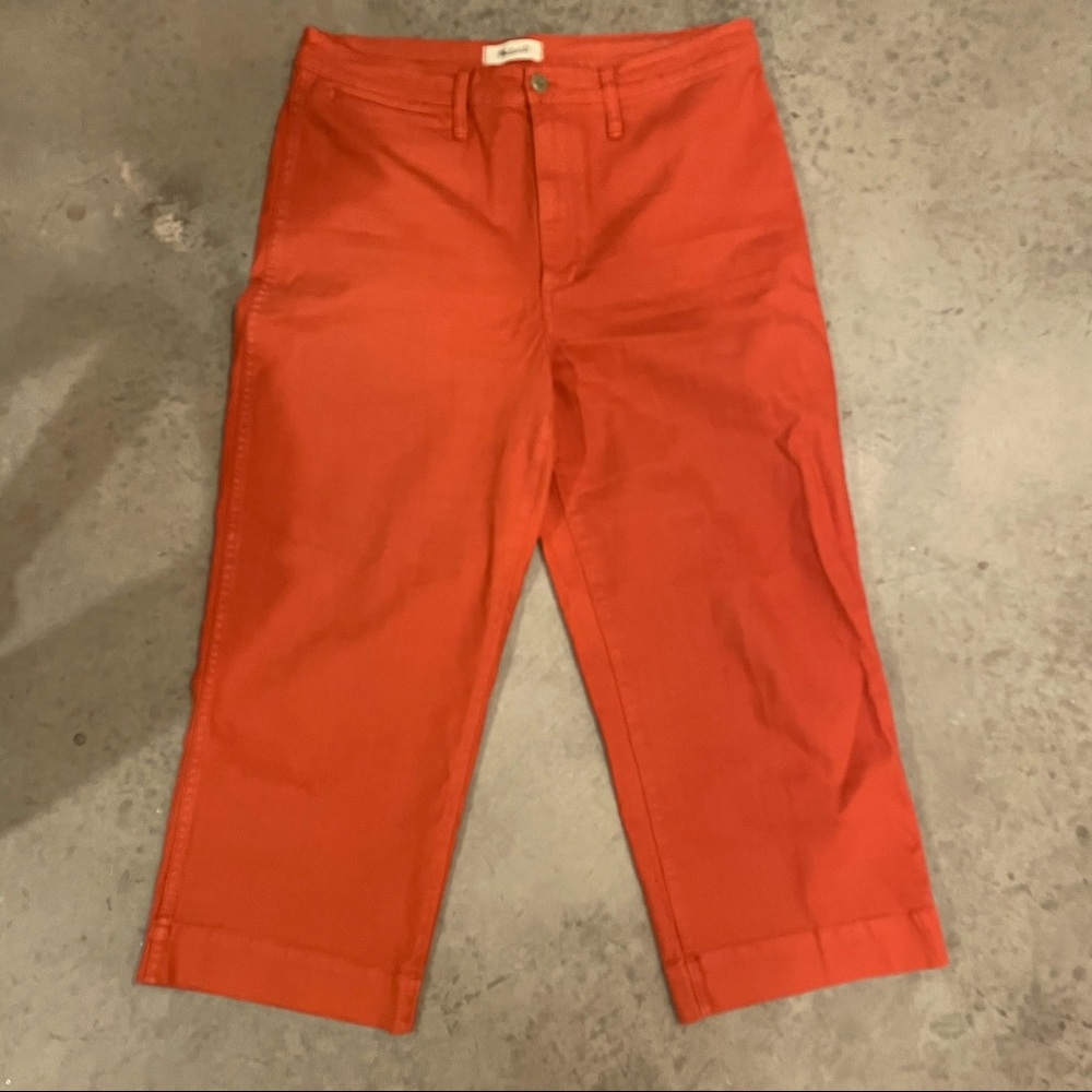 Madewell, slim Emmett wide leg crop